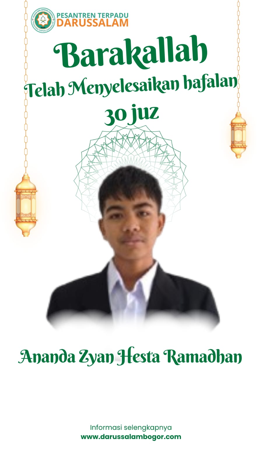 Selamat & Sukses Ananda Yang Sudah Hafal Al-Qur'an 30 Juz